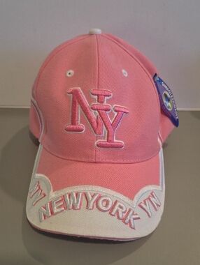 Pink NY Embroidered Baseball Cap - Unbranded